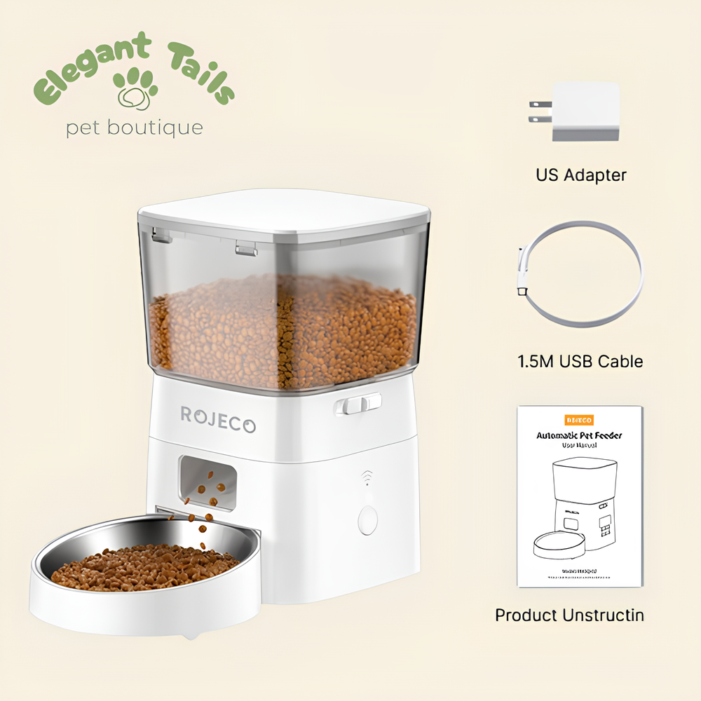 ElegantTails™ Automatic Pet Feeder – Smart Food Dispenser