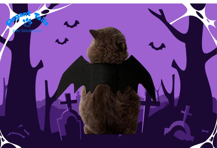 ElegantTails™ Halloween Bat Wings Costume for Dogs and Cats