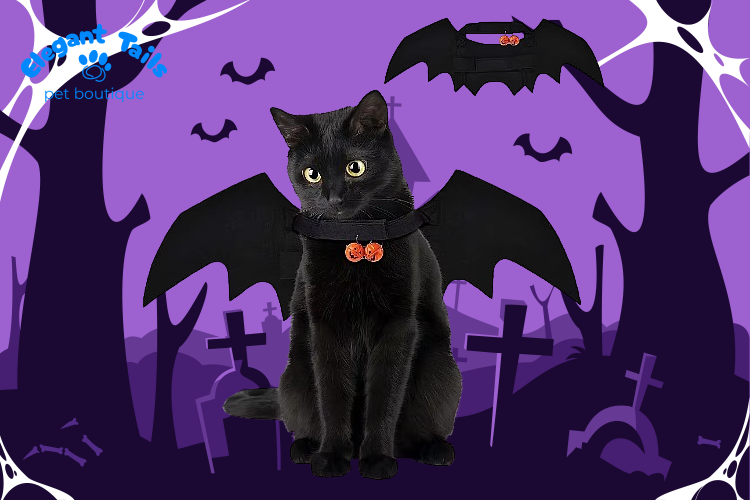 ElegantTails™ Halloween Bat Wings Costume for Dogs and Cats