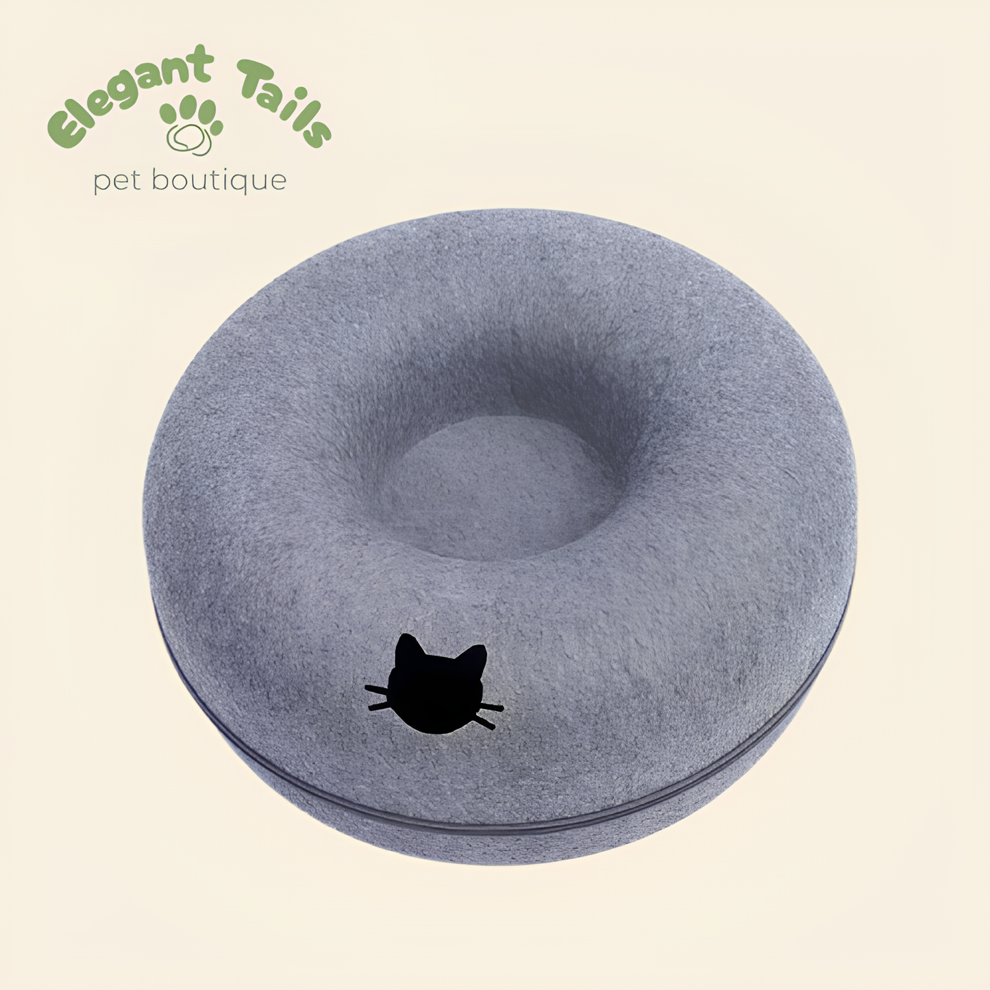 ElegantTails™ Donut Cat Bed & Tunnel Interactive Toy