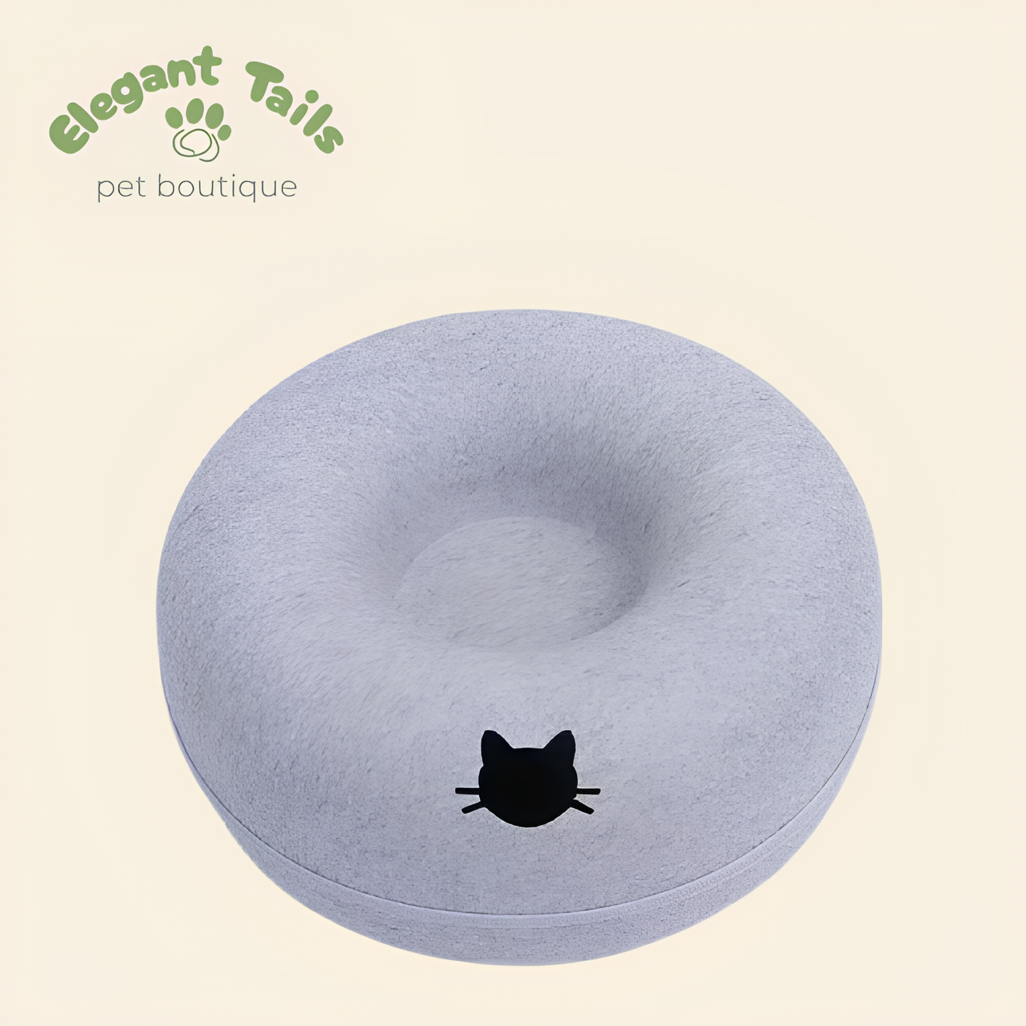 ElegantTails™ Donut Cat Bed & Tunnel Interactive Toy