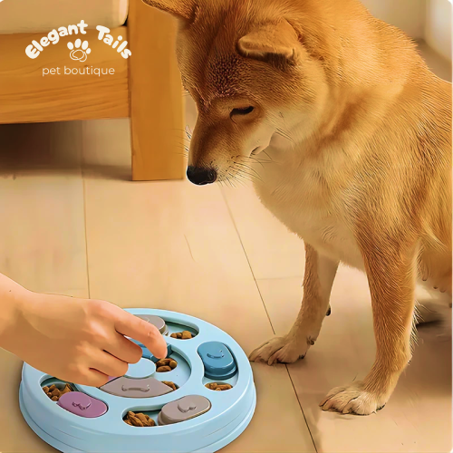 ElegantTails™ Interactive Dog Feeder Toy - Boost Puppy Intelligence with Educational Food Dispenser