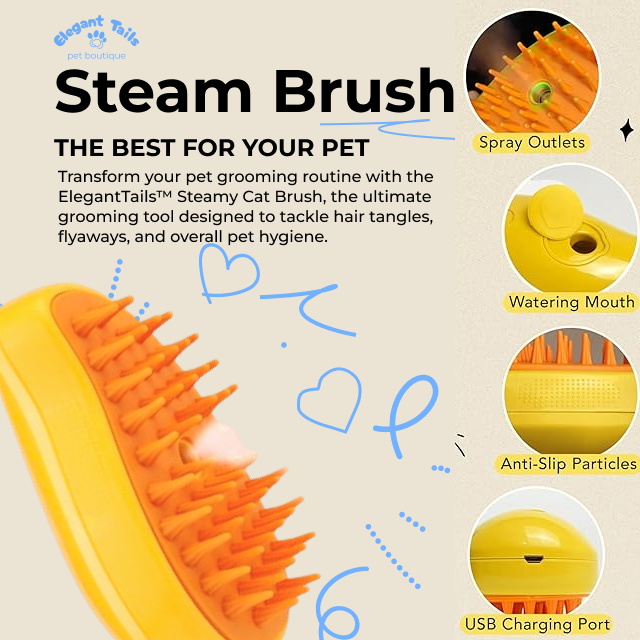 ElegantTails™  3-in-1 Pet Grooming Brush for Cats and Dogs