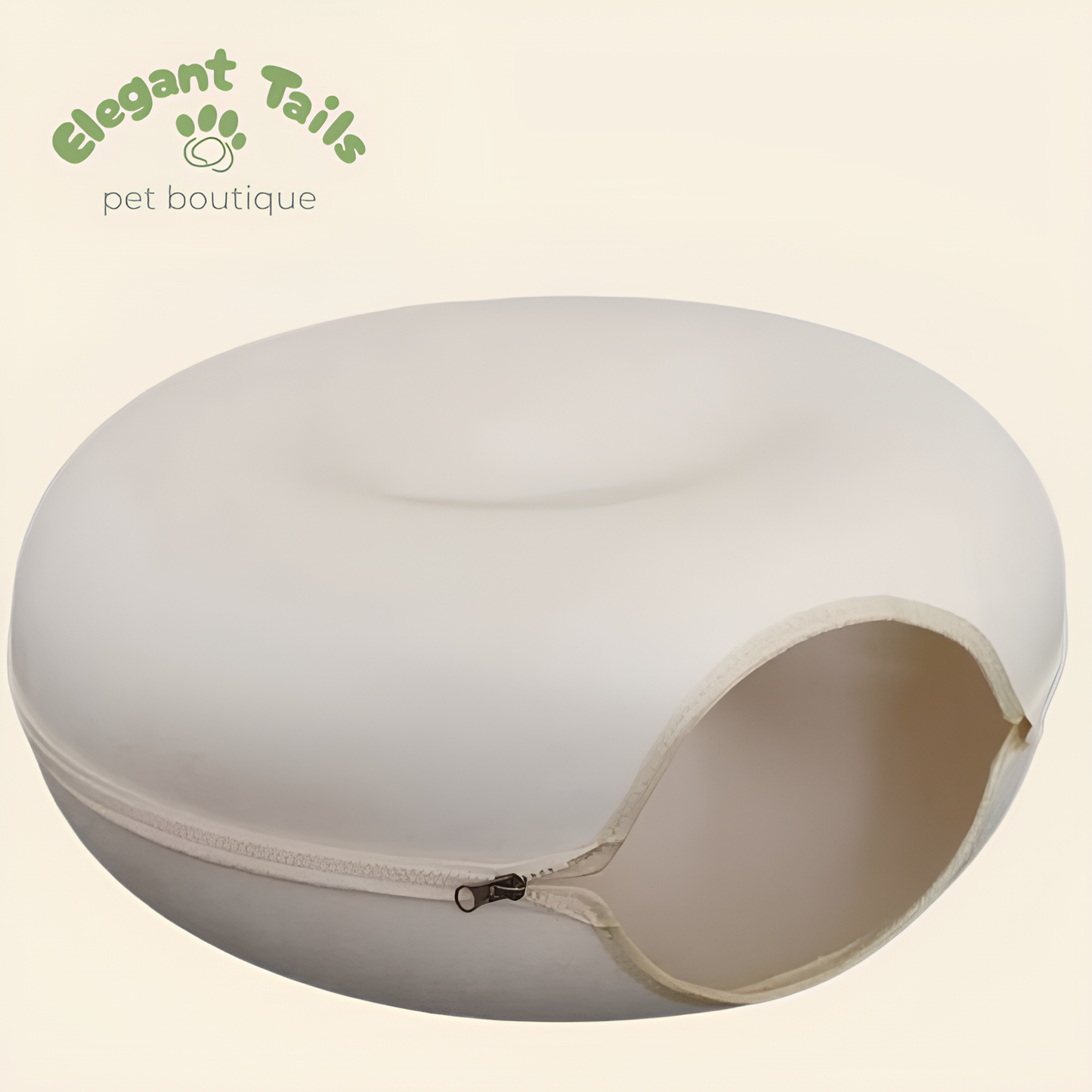 ElegantTails™ Donut Cat Bed & Tunnel Interactive Toy