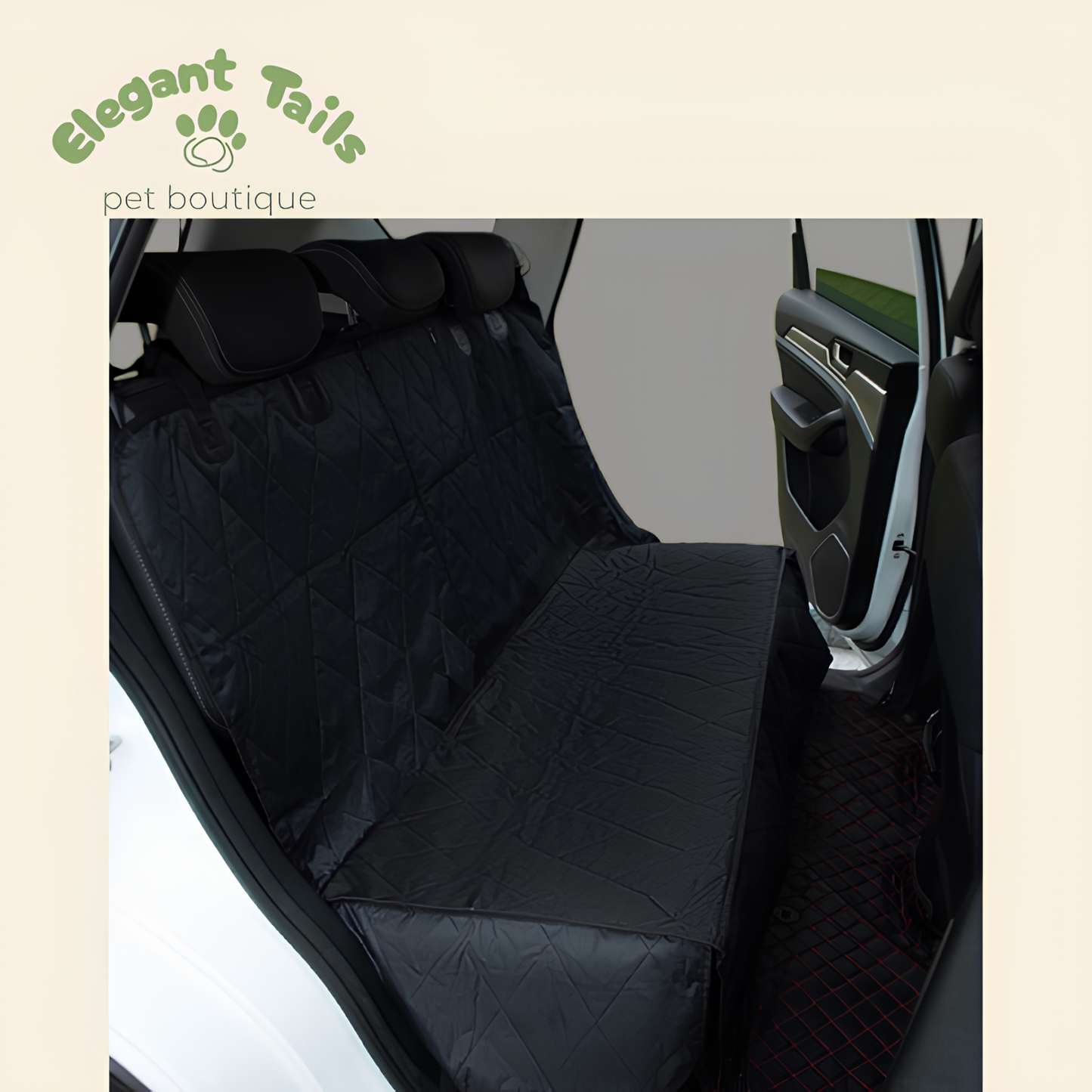 ElegantTails™ Waterproof Pet Car Seat Cover