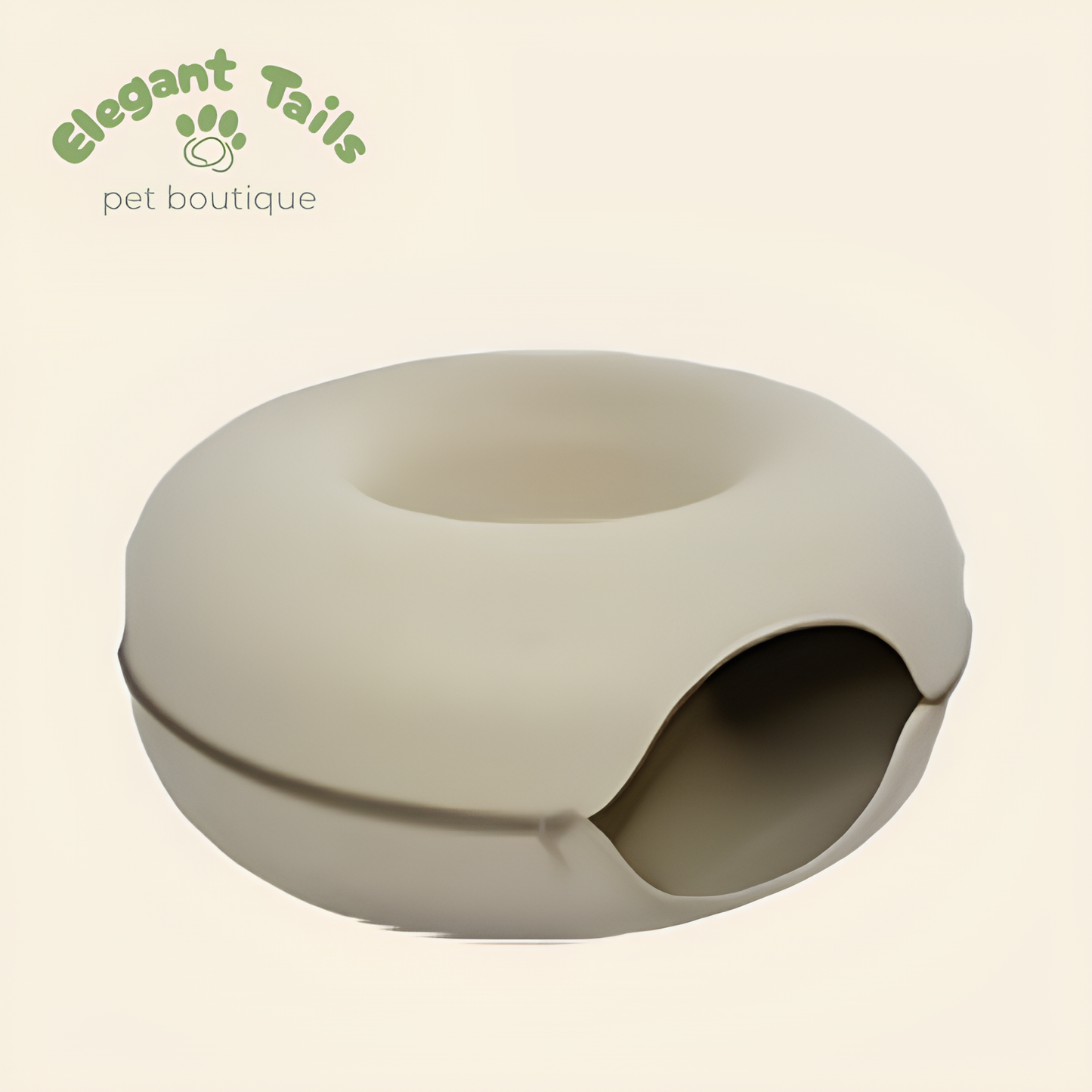 ElegantTails™ Donut Cat Bed & Tunnel Interactive Toy