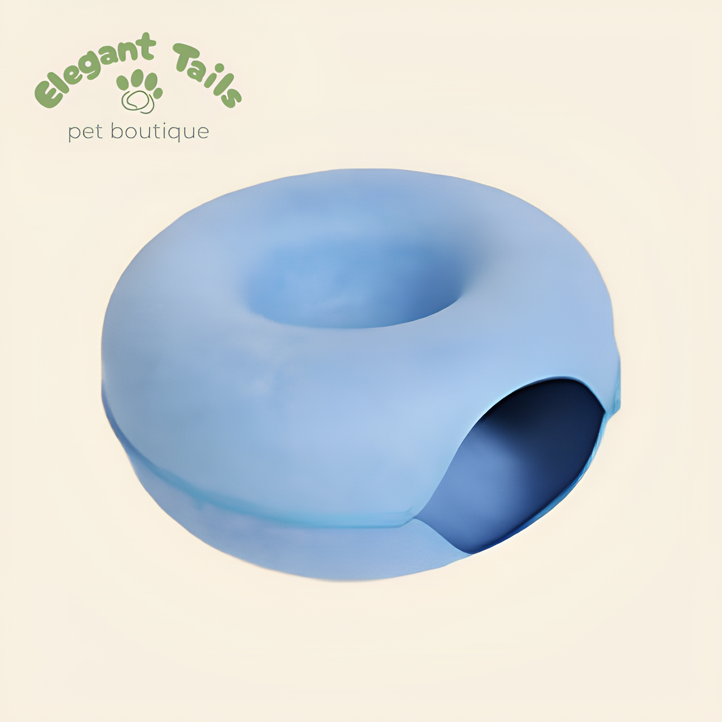 ElegantTails™ Donut Cat Bed & Tunnel Interactive Toy