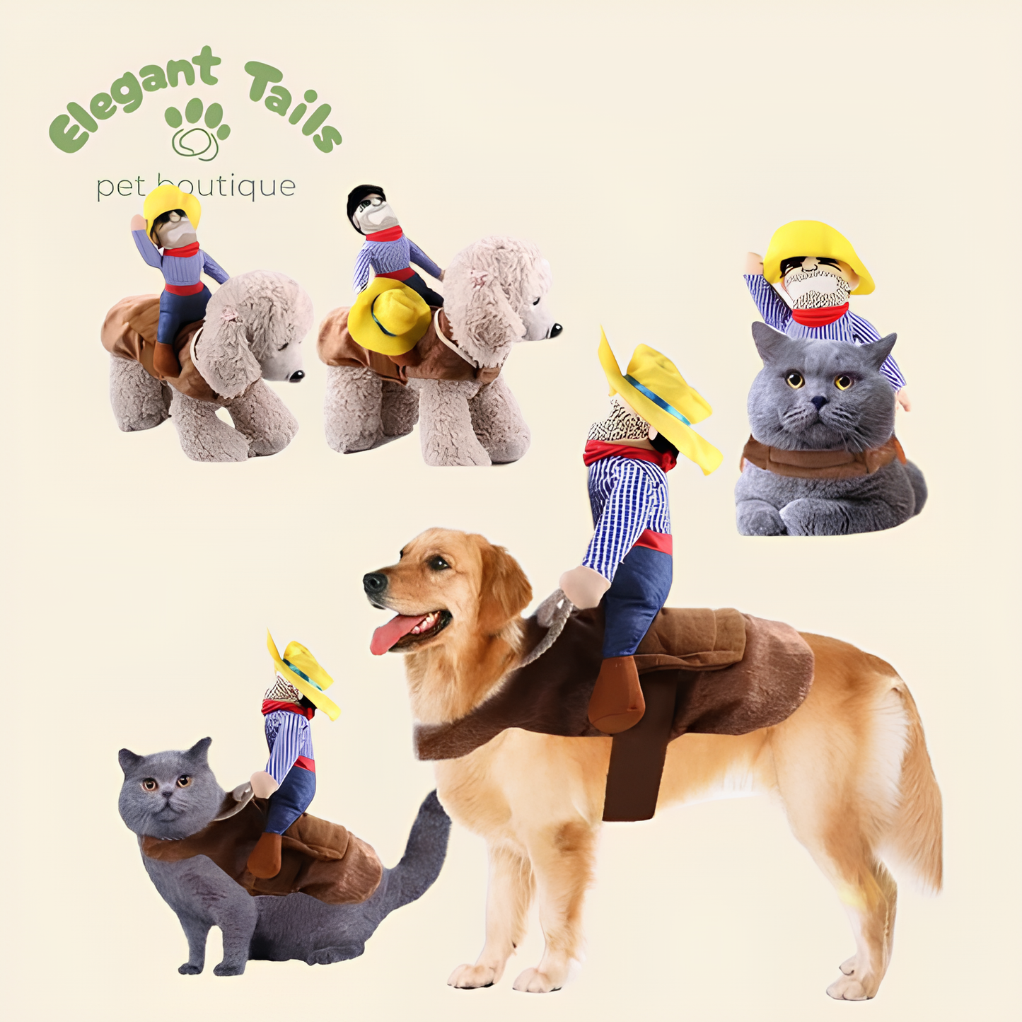 ElegantTails™ Cowboy Halloween Costume for Dogs