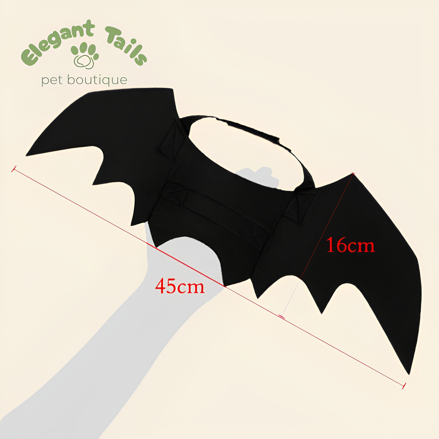 ElegantTails™ Halloween Bat Wings Costume for Dogs and Cats