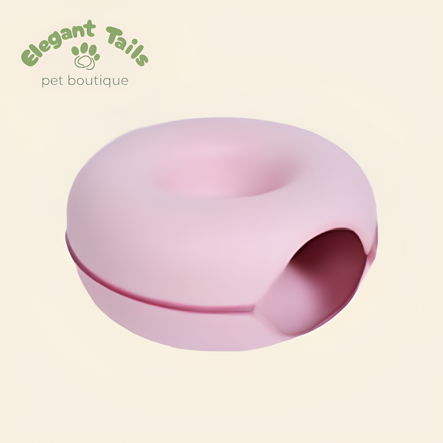 ElegantTails™ Donut Cat Bed & Tunnel Interactive Toy