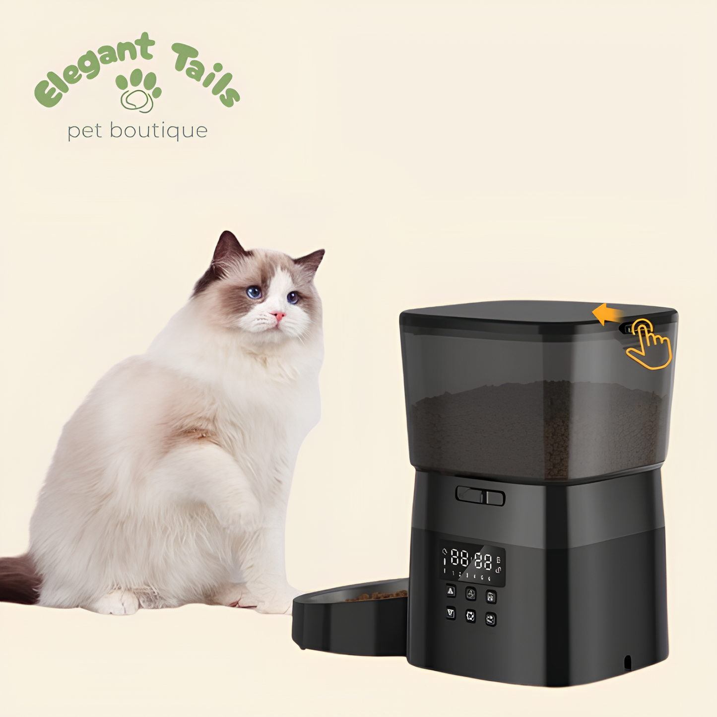 ElegantTails™ Automatic Pet Feeder – Smart Food Dispenser